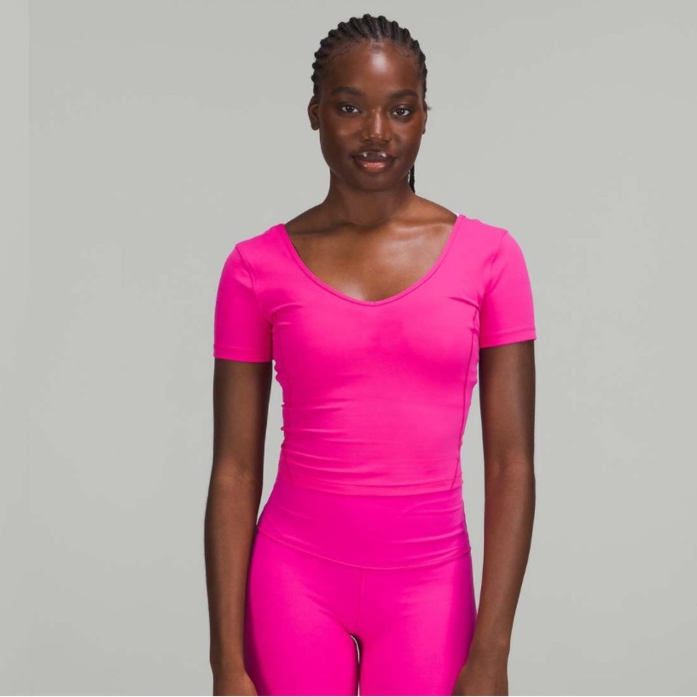 nwt lululemon align tee sonic pink 4 small